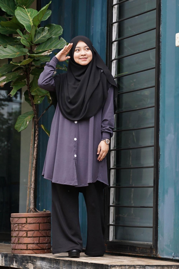 Xtra Size Ratu Balqis - Basic Grey